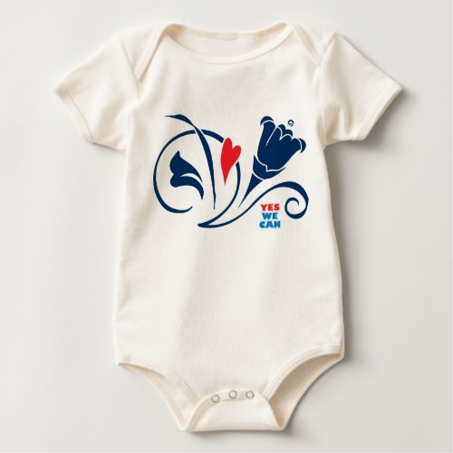 Obama - Yes We Can, Love Blossoms Infant Onesie shirt