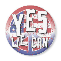 OBAMA Yes We Can Peace Sign Magnet 89420