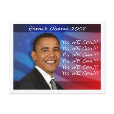 Obama Yes WE Can Postcard by cpope929