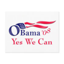 Obama "yes we can" Postcard