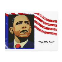 Obama-Yes We Can (postcard) by Cancerian_Moon Obama-Yes We Can (postcard)