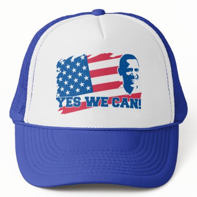 Obama Yes We Can Trucker Hat by rudepolitics