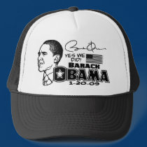 Obama Yes We Did 2009 Gear hats
