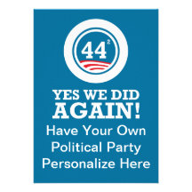 Obama - Yes We Did AGAIN Custom Invite