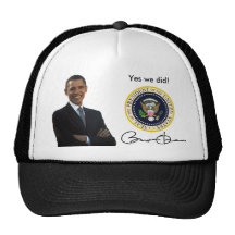Obama Yes We Did - Baseball Cap Trucker Hat