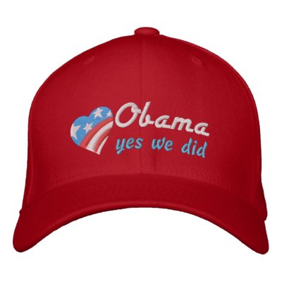 Obama, yes we did embroidered baseball cap by EmbroideredGifts4You