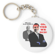 Obama YES WE DID Key Chain
