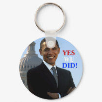 Obama Yes We Did! keychains