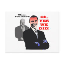 Obama YES WE DID postcards