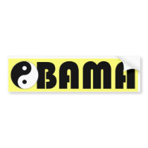 OBAMA, YIN YANG bumper stickers