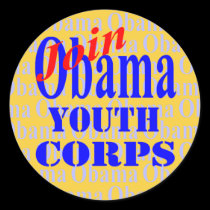 Obama Youth Corps Sticker by HodlinGallery Obama Youth Corps Sticker