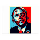 obama zombie post card