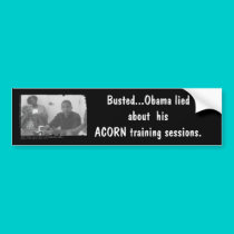obamaacorn, Busted...Obama lied about hisACORN... bumper stickers by jenniekurono obamaacorn, Busted...Obama lied about hisACORN... bumper stickers