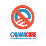 Obamacare - Doctor obama knows what's best Round Stickers