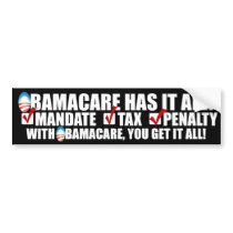 ObamaCare: Mandate Tax Penalty Bumper Sticker