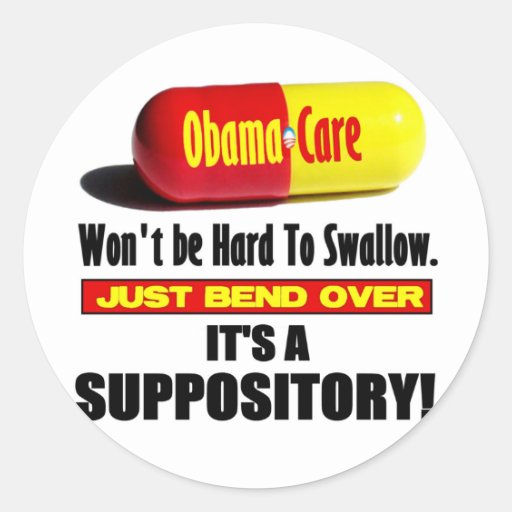 ObamaCare - Suppository Round Stickers