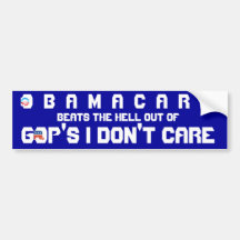 OBAMACARE V. GOP DON'T CARE BUMPER STICKERS