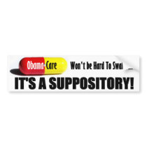 ObamaCare: Won't be Hard To Swallow! bumper stickers by Megatudes ObamaCare: Won't be Hard To Swallow! bumper stickers