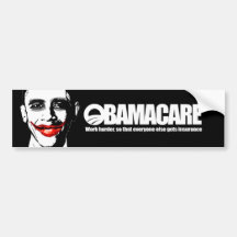 OBAMACARE - WORK HARDER BUMPER STICKERS