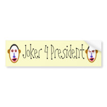 obamajoker, obamajoker, Joker 4 President Bumper Sticker