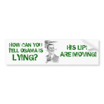 ObamaPinnochio, HOW CAN YOU TELL OBAMA IS, HIS ... bumper stickers by tjc3rd ObamaPinnochio, HOW CAN YOU TELL OBAMA IS, HIS ... bumper stickers