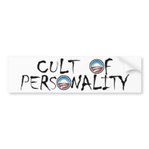 Obama's a Cult of Personality (in white) Bumper Sticker