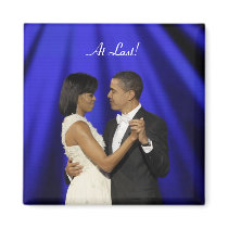 Obamas dance, At Last! Fridge Magnet