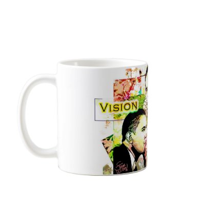 OBAMA's Dream, Hope and Vision Mug by kolormehappy