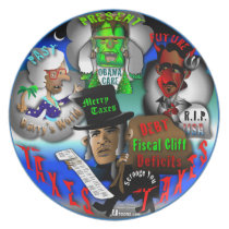Obama's Ghosts of Christmas plates