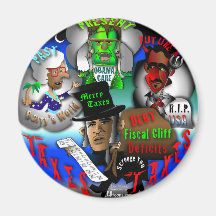 Obama's Ghosts of Christmas Refrigerator Magnets