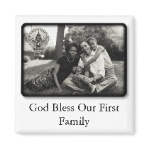 Obamas ~ God Bless Our First Family magnets by cocodalo Obamas ~ God Bless Our First Family magnets