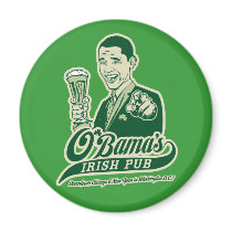 Obama's Irish Pub Fridge Magnets
