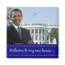 Obama's New House - Square Magnet by inauguration_2009 Obama's New House - Square Magnet