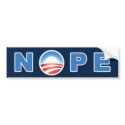 Obama's Nope Bumper Sticker bumper stickers