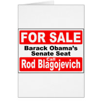 Obama's Senate Seat for Sale Cards
