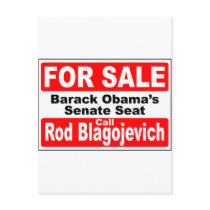 Obama's Senate Seat for Sale Postcard