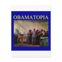 OBAMATOPIA anti obama design Post Cards