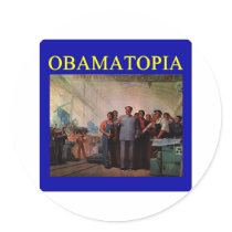 OBAMATOPIA anti obama design stickers