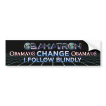 Obamatron Bumper Sticker bumper stickers by monkeyclown Obamatron Bumper Sticker bumper stickers