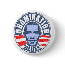 Obamination Blues Pinback Button