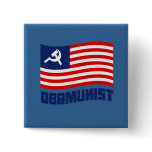 Obamunist Flag Buttons