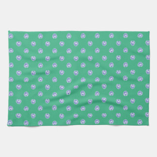 OBB green white shells patterns templates backgrou Hand Towels