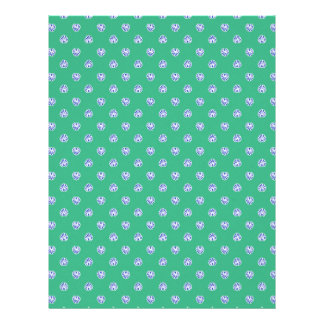 OBB green white shells patterns templates backgrou Customized Letterhead