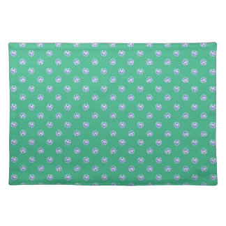 OBB green white shells patterns templates backgrou Cloth Place Mat