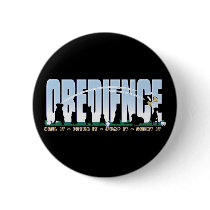 Obedience: Heel it, Fetch It, Jump It, Scent It Pinback Buttons