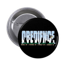Obedience: Heel it, Fetch It, Jump It, Scent It Pinback Buttons
