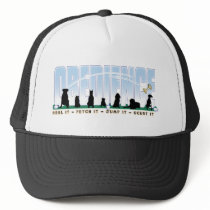 Obedience: Heel it, Fetch It, Jump It, Scent It hats by DDGraphix Obedience: Heel it, Fetch It, Jump It, Scent It hats