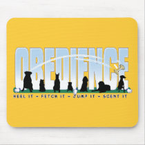 Obedience: Heel it, Fetch It, Jump It, Scent It mousepads by DDGraphix Obedience: Heel it, Fetch It, Jump It, Scent It mousepads