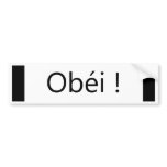 obéi bumper stickers
