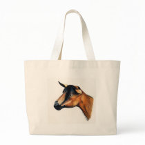 "Oberhasli Goat" Animal Art Tote Bag by CharlottesWebArt "Oberhasli Goat" Animal Art Tote Bag